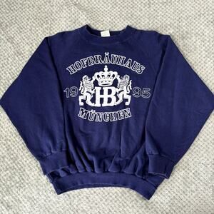 VTG Hofbrauhaus Munchen Navy Crewneck Sweatshirt Sz S